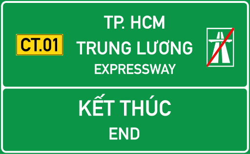 Biển IE.453b Kết thúc đường cao tốc