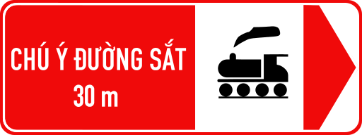 Biển S.510b Chú ý đường sắt